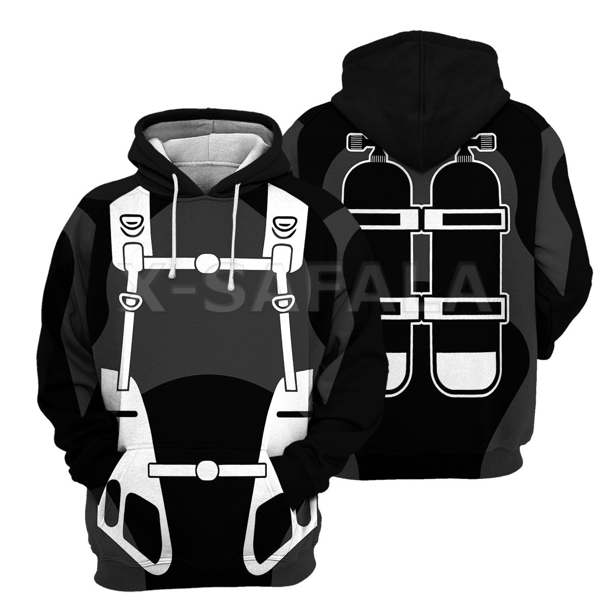 Scuba diving Hoodie Summer Men | Scuba Diver Double Tank Online