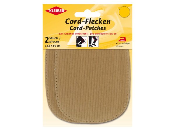 Kleiber 39002 Cord-Flecken zum Aufbügeln (auch zum Annähen vorgelocht) beige - ca. 13,5cm x 10cm - 2 Stück Online-Verkauf