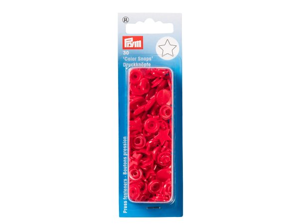 Prym 393238 Nähfrei Druckknöpfe Color Snaps stern 12,4 mm rot - 30 Stück Jetzt online