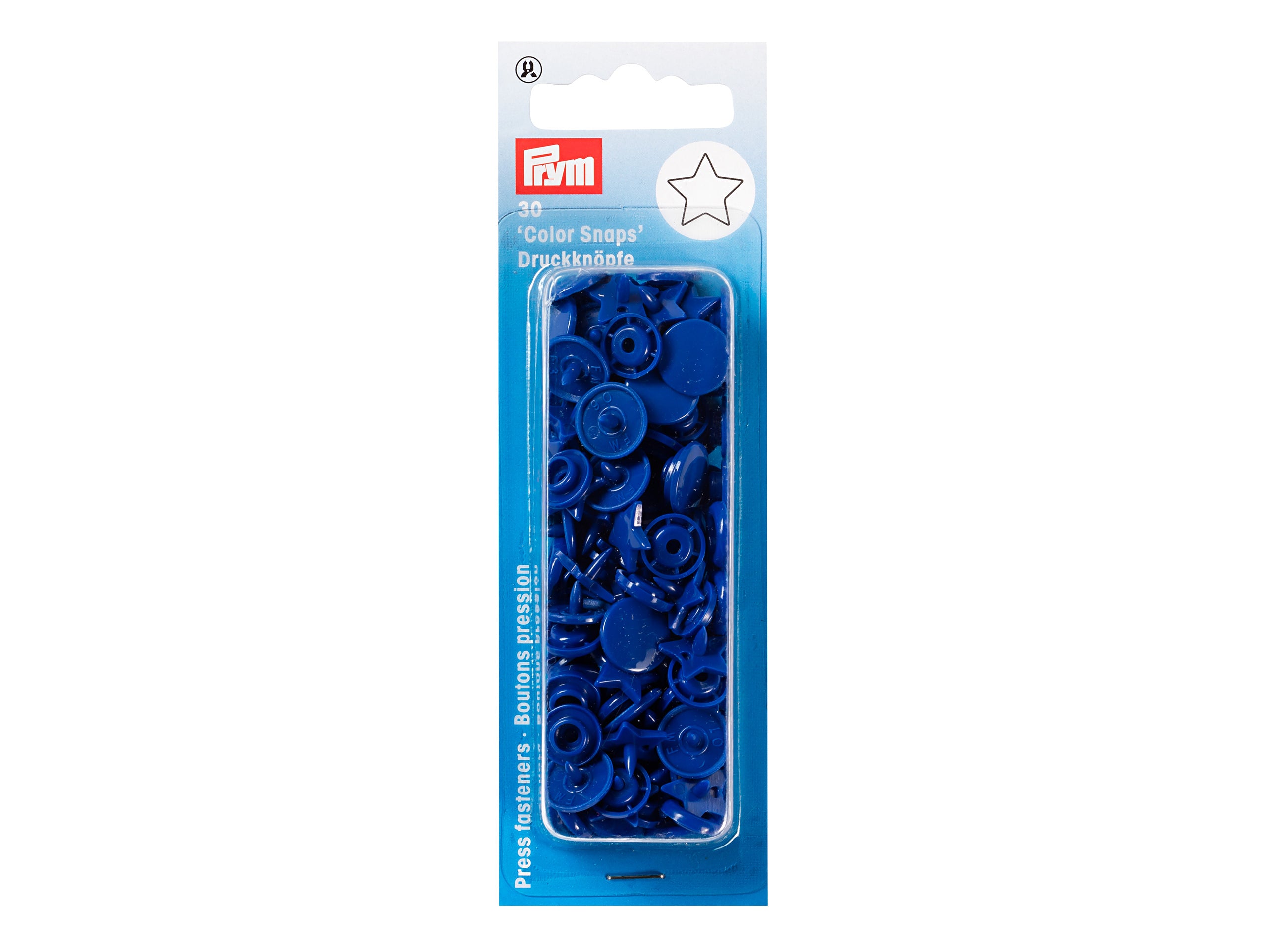 Prym 393216 Nähfrei Druckknöpfe Color Snaps stern 12,4 mm königsblau – 30 Stück Angebot
