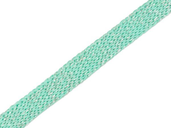 1m Flach- und Hoodiekordel BLING BLING Cord Me verdino-silber 20mm Online-Verkauf