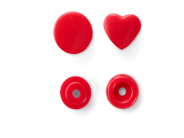 Prym 393338 Nähfrei Druckknöpfe Color Snaps herz 12,4 mm rot - 30 Stück Verkauf – Bild 2