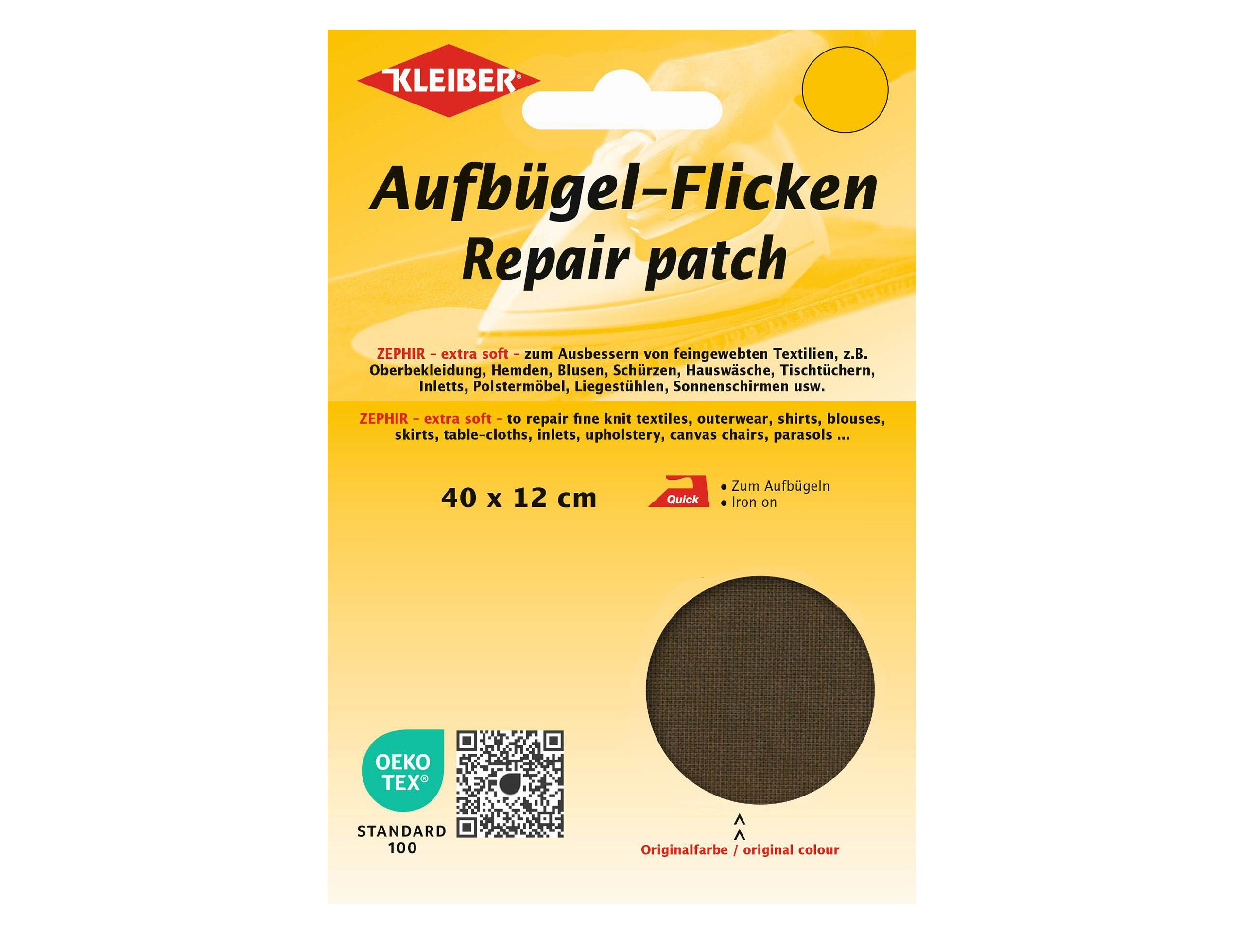 Kleiber 32004 Aufbügel-Flicken ZEPHIR Großpackung – extra soft – dunkelbraun – 40cm x 12cm Online-Schn?ppchen