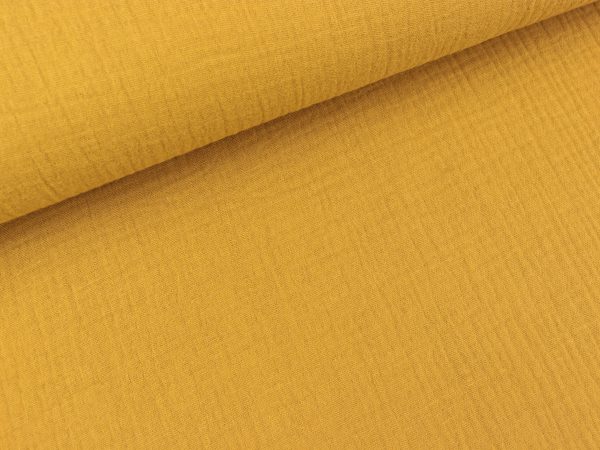 Baumwoll Double Gauze Jenke goldgelb uni Zu verkaufen